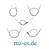 Bowdenzüge-Set grau, MZ ES 125-150/0-1