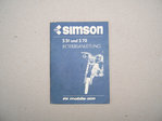 Simson S51 und S70 original Betriebsanleitung 1985
